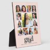 Afstuderen K-12 Blush Pink Photo Collage Modern Fotoplaat (Zijkant)