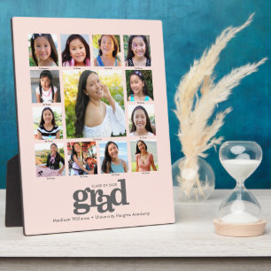 Afstuderen K-12 Blush Pink Photo Collage Modern Fotoplaat