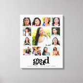 Afstuderen K-12 Foto Collage Modern Black White Canvas Afdruk (Voorkant)