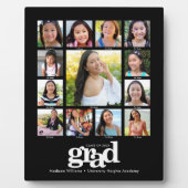 Afstuderen K-12 Foto Collage Modern Bold Black Fotoplaat (Voorkant)