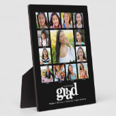 Afstuderen K-12 Foto Collage Modern Bold Black Fotoplaat (Zijkant)