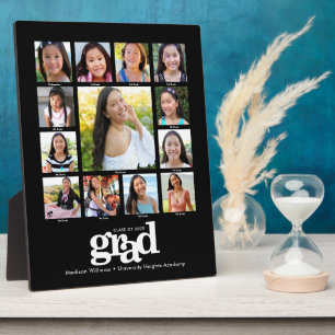 Afstuderen K-12 Foto Collage Modern Bold Black Fotoplaat