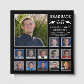 Afstuderen K-12 Fotocollage Aangepaste kleuren Gastenboek (Voorkant)