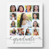 Afstuderen K-12 Modern Script Photo Collage White Fotoplaat (Voorkant)