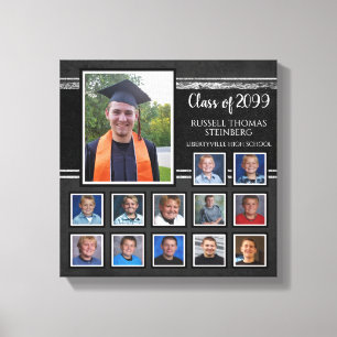 Afstuderen K-12 Photo Collage Keepomwille Canvas Afdruk