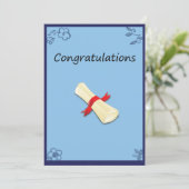 Afstuderen Kaart. (Staand voorkant)