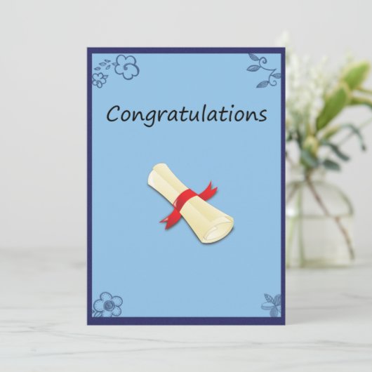 Afstuderen Kaart. (Staand voorkant)