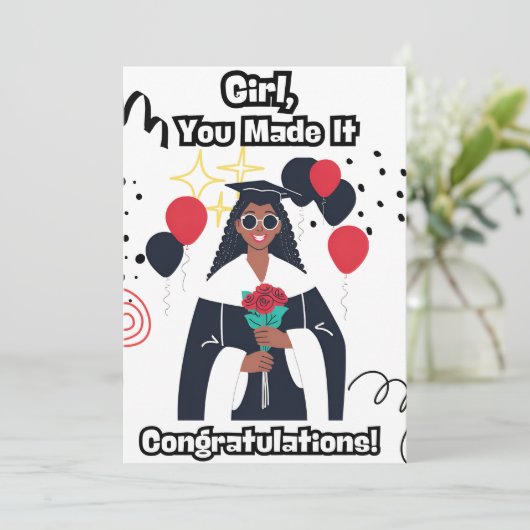 Afstuderen Kaart (Staand voorkant)