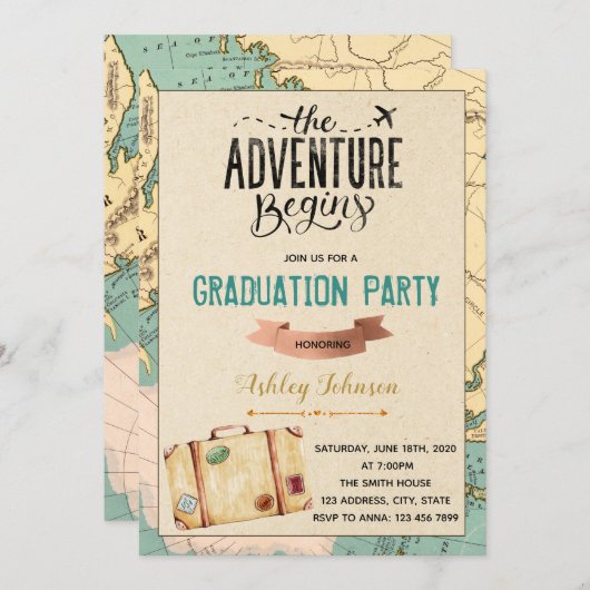 Afstuderen Kaart (Voorkant / Achterkant)