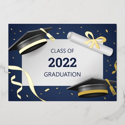 Afstuderen-kaart Folie Feestdagenkaart (Voorkant)