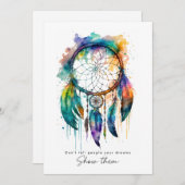 Afstuderen Kaart Rainbow Dreamweaver Waterverf (Voorkant / Achterkant)