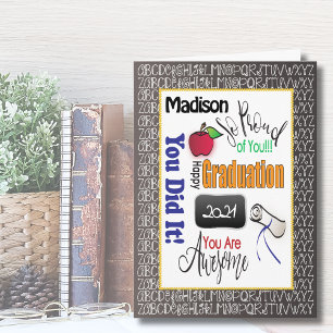 Afstuderen-kaart voor doctoraatsonderwijzer kaart