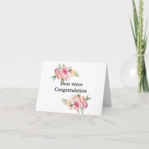 afstuderen kaart voor nicht