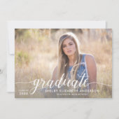 Afstuderen kalligrafie | 2 Foto-Afstuderen Kaart (Voorkant)