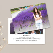 Afstuderen kalligrafiescript Custom Photo Bedankkaart