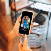 Afstuderen kalligrafiescript Custom Photo Kaart