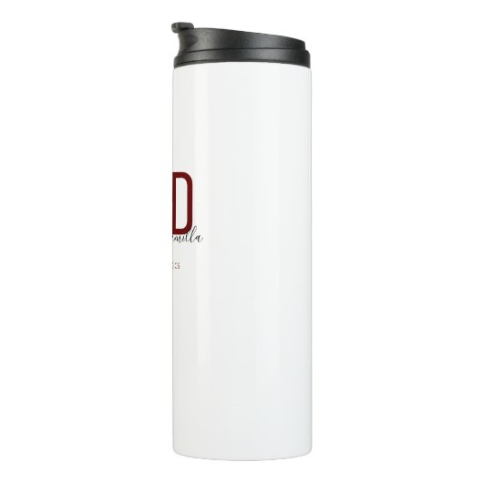 Afstuderen Keepomwille Burgundy Black Name Degree  Thermosbeker (Geroteerd rechts)