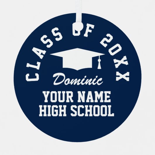 Afstuderen keepomwille ornaming met aangepaste fot metalen ornament (Voorkant)