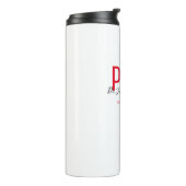 Afstuderen Keepomwille Red Black Name Degree PhD Thermosbeker (Gedraaid links)