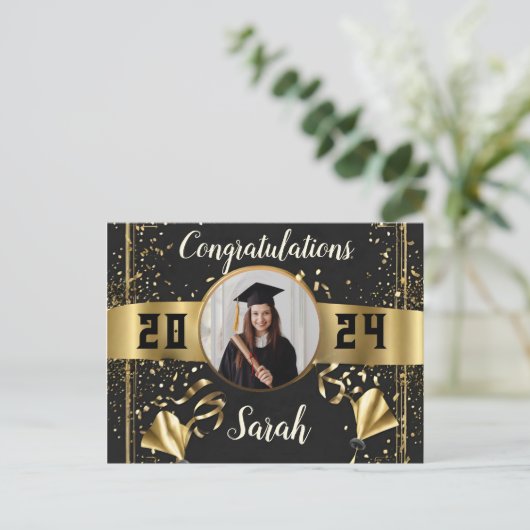 Afstuderen Keepsake briefkaarten klasse van 2024 (Staand voorkant)