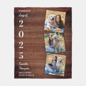 Afstuderen Keepsake Fotocollage Afstuderen Fleece Deken (Voorkant)