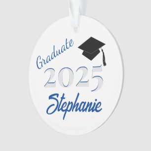Afstuderen Keepsake in blauw Ornament