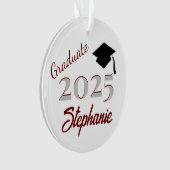 Afstuderen Keepsake in Maroon Ornament (voorkant)