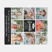 Afstuderen Keepslag 8 Foto Collage & Quote Gift Fleece Deken (Voorkant (Horizontaal))
