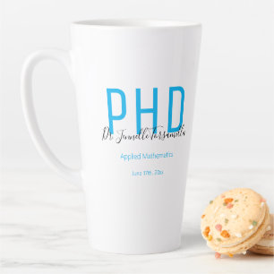 Afstuderen Kepomwille Blue Black Name Degree PhD Latte Mok