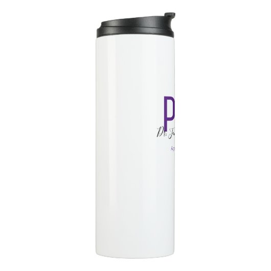 Afstuderen Kepomwille Paarse Name Degree PhD Thermosbeker (Gedraaid links)