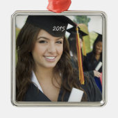 Afstuderen kerstversieringen metalen ornament (Voorkant)