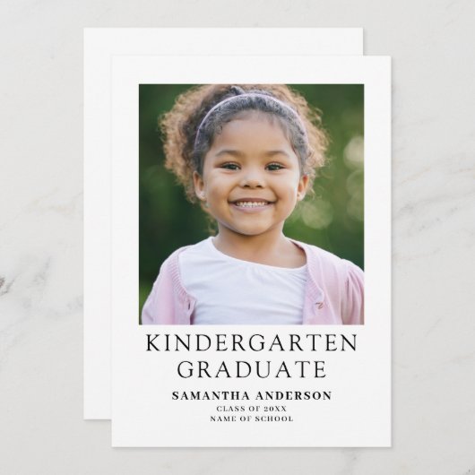 Afstuderen Kindergarten Aankondiging (Voorkant / Achterkant)
