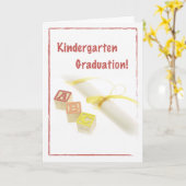 Afstuderen Kindergarten Kaart (Gele Bloem)