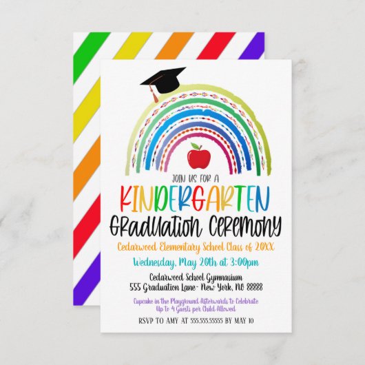 Afstuderen Kindergarten Kaart (Voorkant / Achterkant)