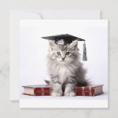 Afstuderen Kitten Feestdagenkaart (Voorkant)