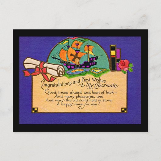  Afstuderen klasgenoot Briefkaart (Voorkant)
