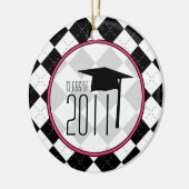 Afstuderen klasse 2011 Black Argyle Keramisch Ornament (Links)