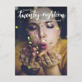 Afstuderen klasse 2018 | De datum-foto opslaan Briefkaart