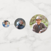 Afstuderen Klasse 3 Foto zwart Gold Confetti (Achterkanten)