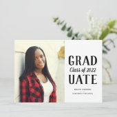 Afstuderen Klasse Gestapeld Modern Type Aankondiging (Staand voorkant)