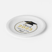 Afstuderen Klasse Jaar Aangepaste kleur en tekst Papieren Bordje (Gekanteld)