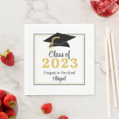 Afstuderen Klasse Jaar Aangepaste kleur en tekst Servet (Insitu)