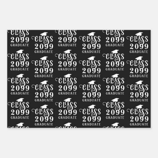 Afstuderen Klasse Jaar Afstuderen Aangepaste kleur Inpakpapier Vel (Voorkant 3)
