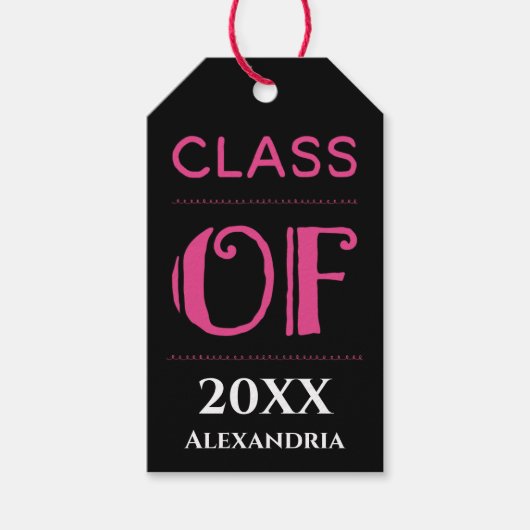 Afstuderen klasse jaar Afstuderen personaliseren Cadeaulabel (Voorkant)