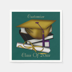 Afstuderen & Klasse Reunion Pet & Diploma Napkins Servet