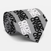Afstuderen Klasse van 2010 Zwart wit Stropdas (Opgerold)