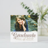 Afstuderen Klasse van 2012 Modern White Invite Kaart (Staand voorkant)