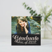 Afstuderen Klasse van 2012 Modern White Invite Kaart (Staand voorkant)