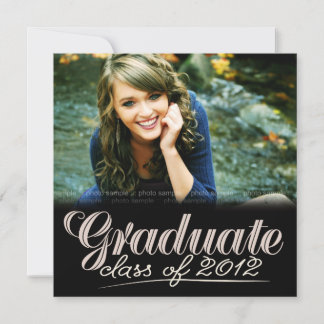 Afstuderen Klasse van 2012 Modern White Invite Kaart