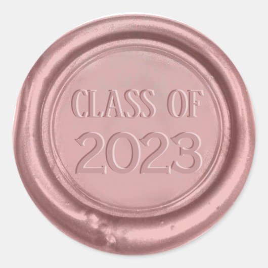 Afstuderen Klasse van 2018 Roos Gold Wax Seal Ronde Sticker (Voorkant)